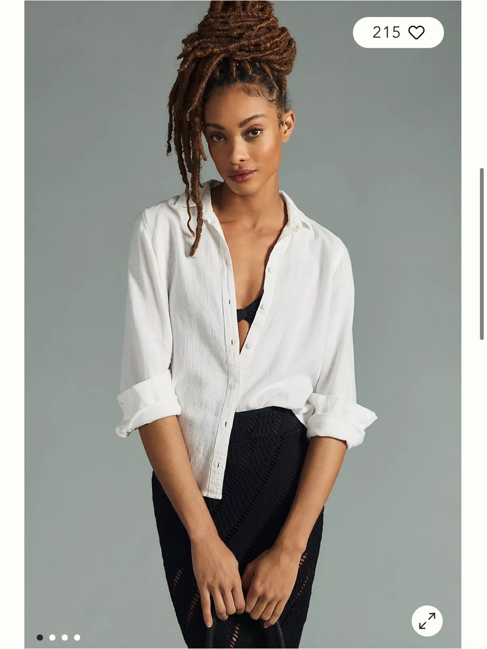 cloth & stone Relaxed White Button-Up Shirt